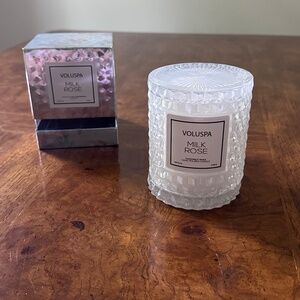 VOLUSPA MILK ROSE white candle old Hollywood decor Coconut Wax clean burning